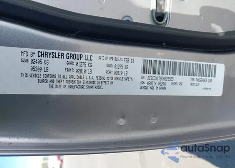 2013 Dodge Charger R/T Max z USA, uszkodzony, nr VIN 2C3CDXCT9DH629925